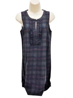 Griostro Theory brand grey-patterned cotton sleeveless dress